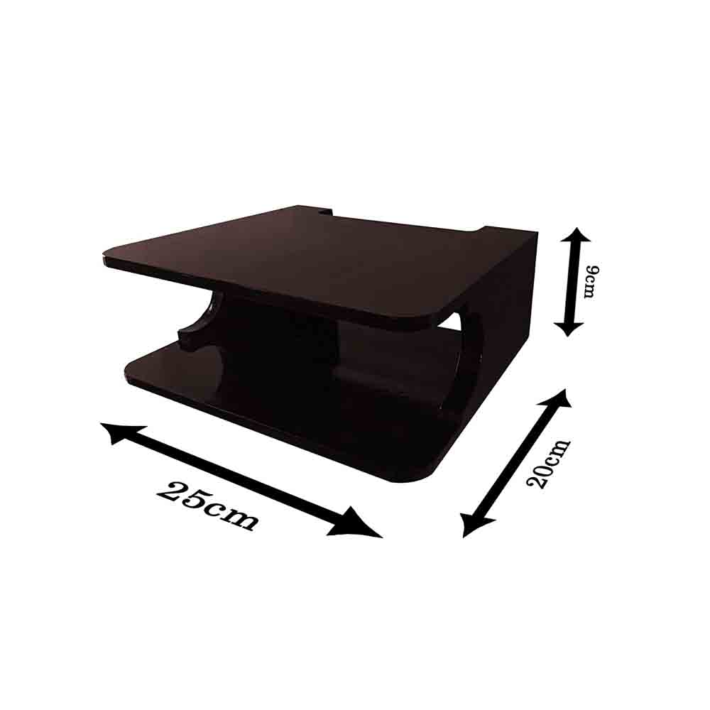 Set top Box & WiFi Router Holder Wooden Wall Shelves